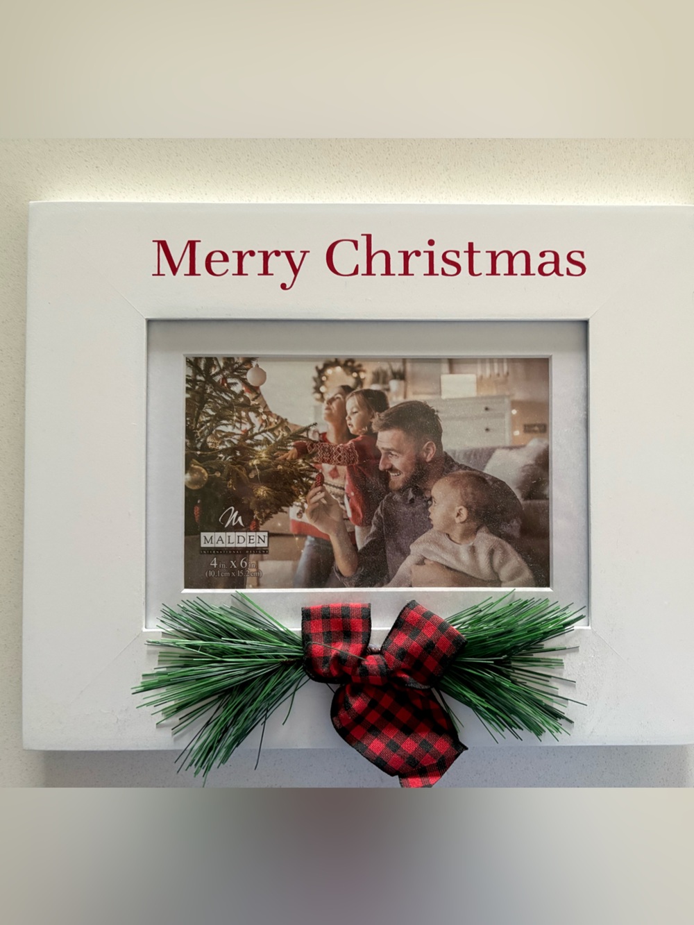 Malden White 'Merry Christmas' Frame